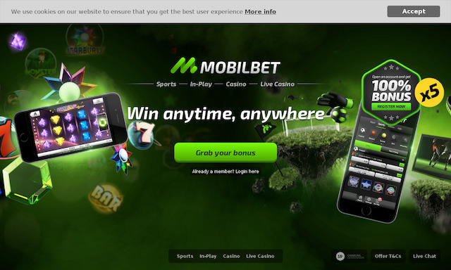 Screenshot der Webseite von Mobilbet